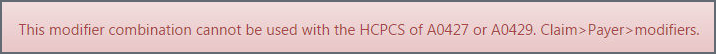 Red warning message shows when a critical error occurs.